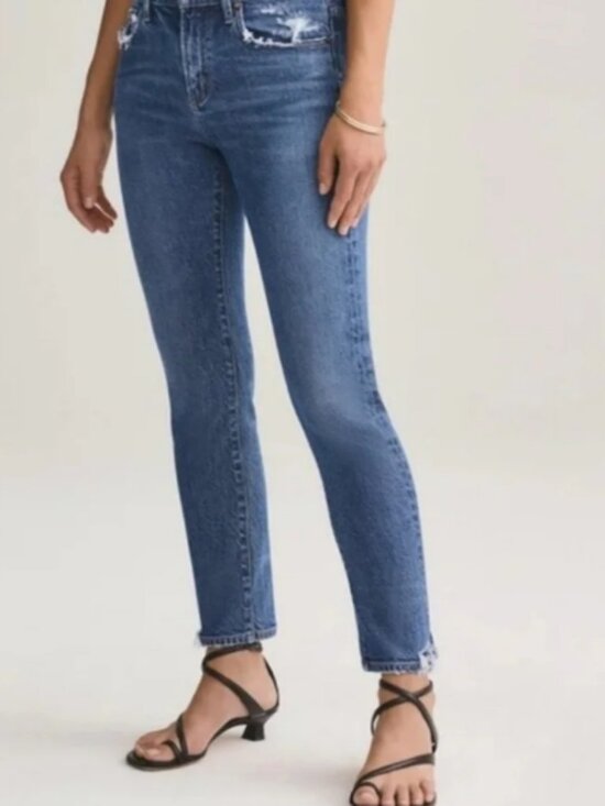 Agolde Denim - AGolde Toni Mid Rise Straight Leg Denim Jeans Stratosphere 27